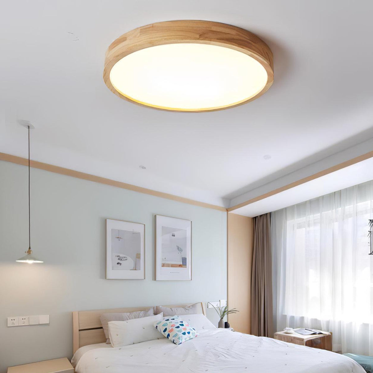 Aldalaya Plafondlamp Houten Geometrisch LED