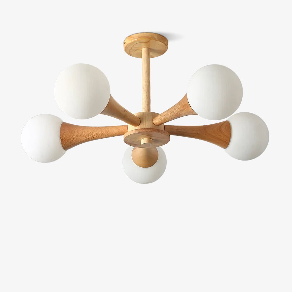 Drae Kroonluchter Houten Bol Retro