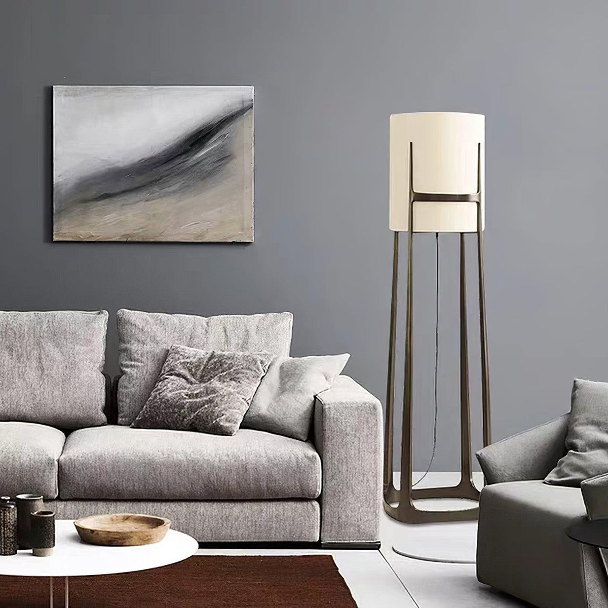 Mirinelle klassieke stoffen vloerlamp