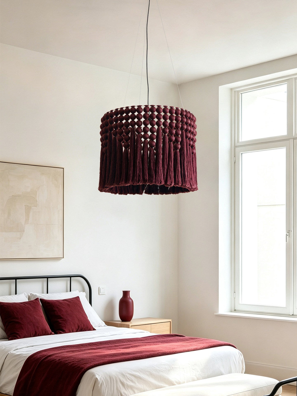 Verleigh macramé kwastjes hanglamp