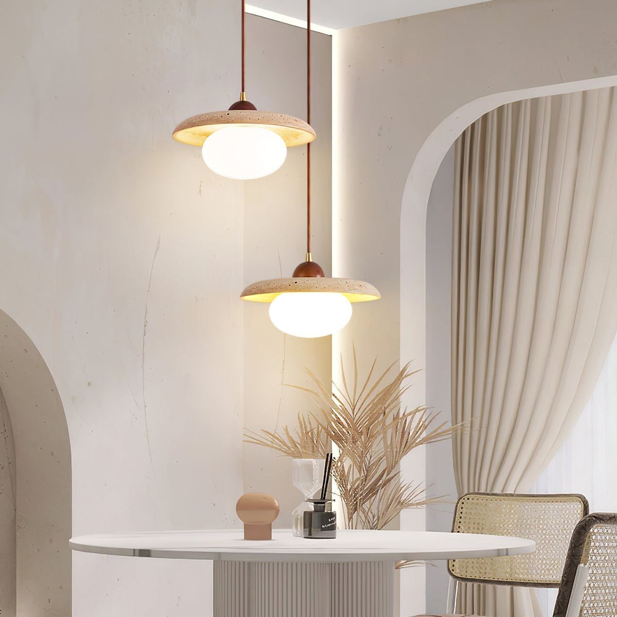 Seroaya travertin hanglamp Zes Stijl