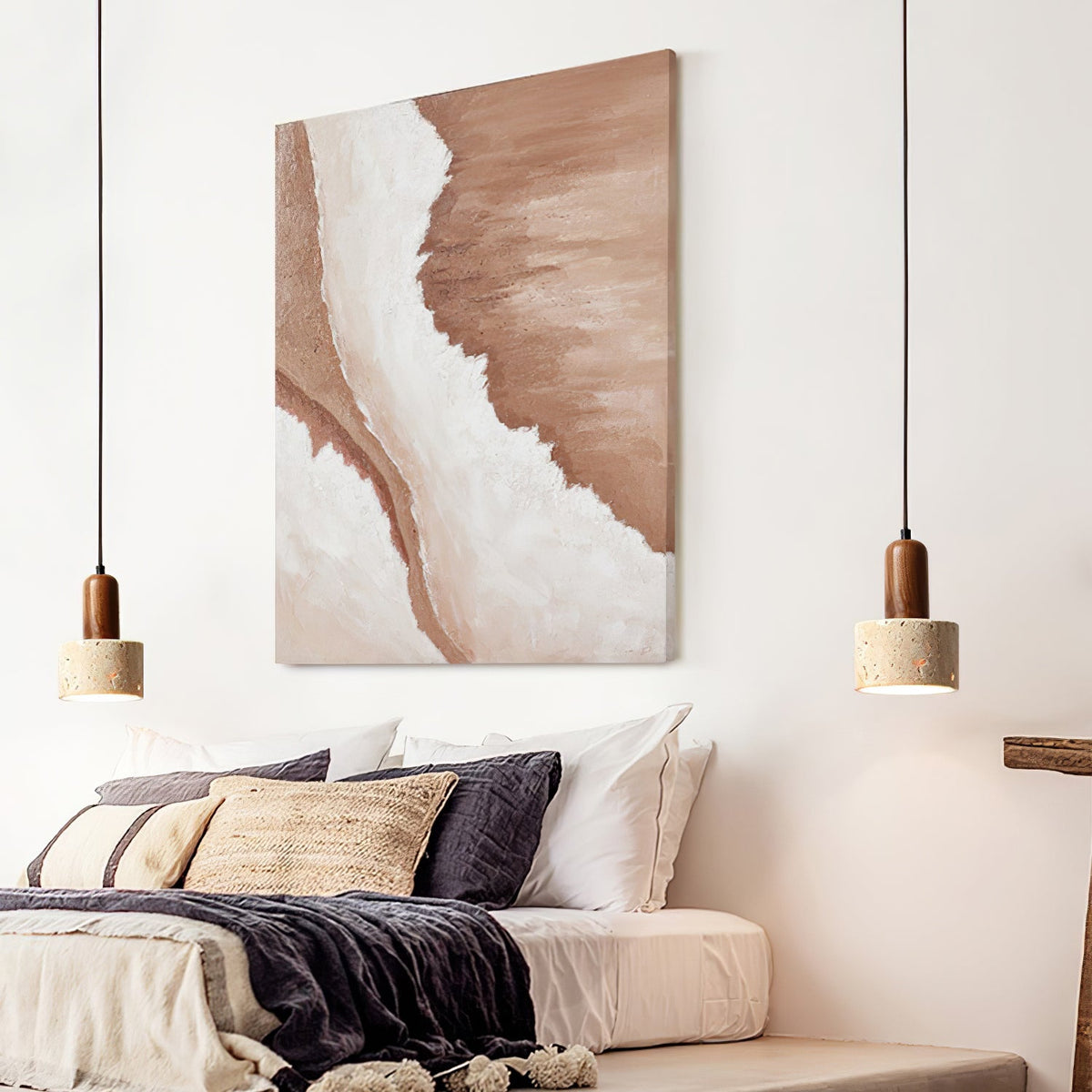 Seroaya travertin hanglamp Zes Stijl