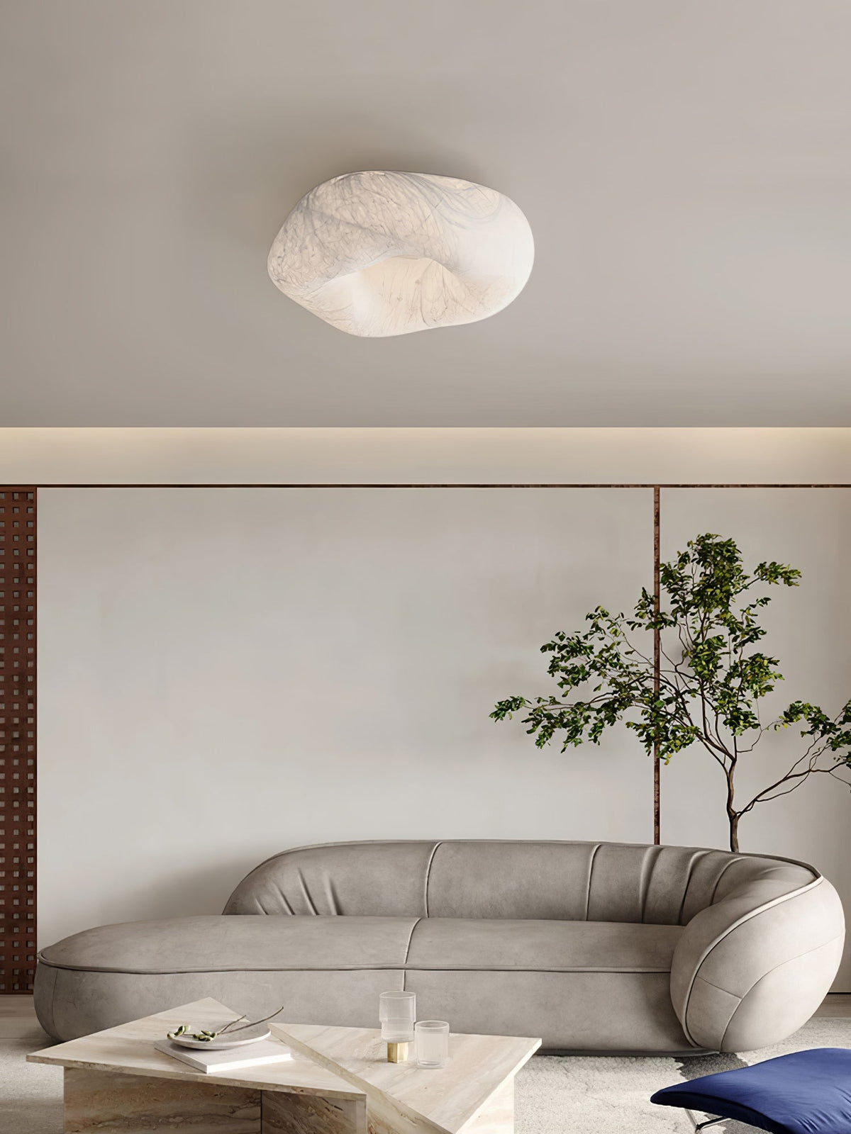 Calerelle plafondlamp met wolkenvorm zijde elegant