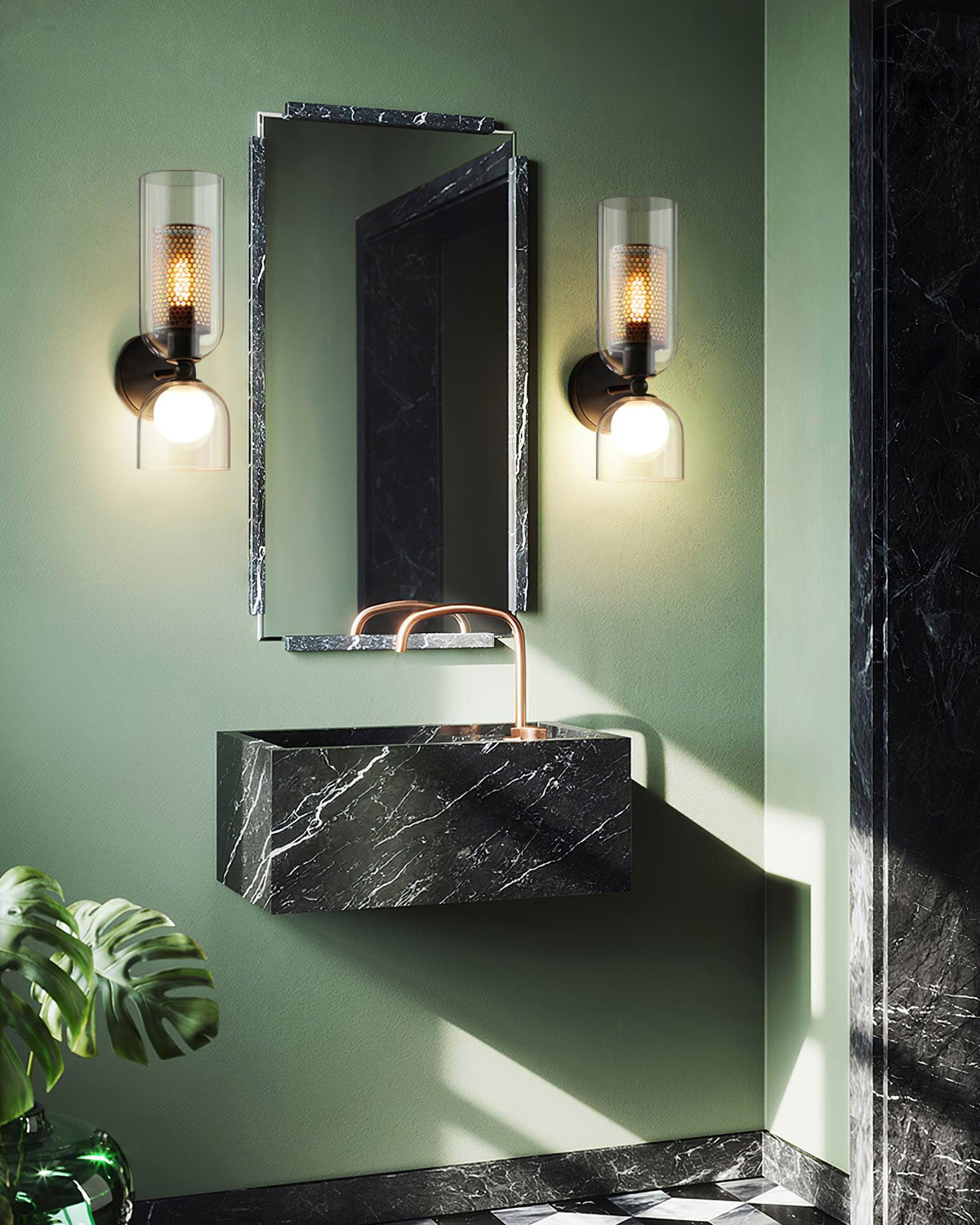 Alvynan Premium Noordse kunst glas wandlamp