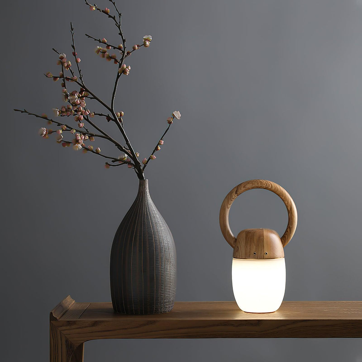 Sylelina Minimalistische tafellamp van hout
