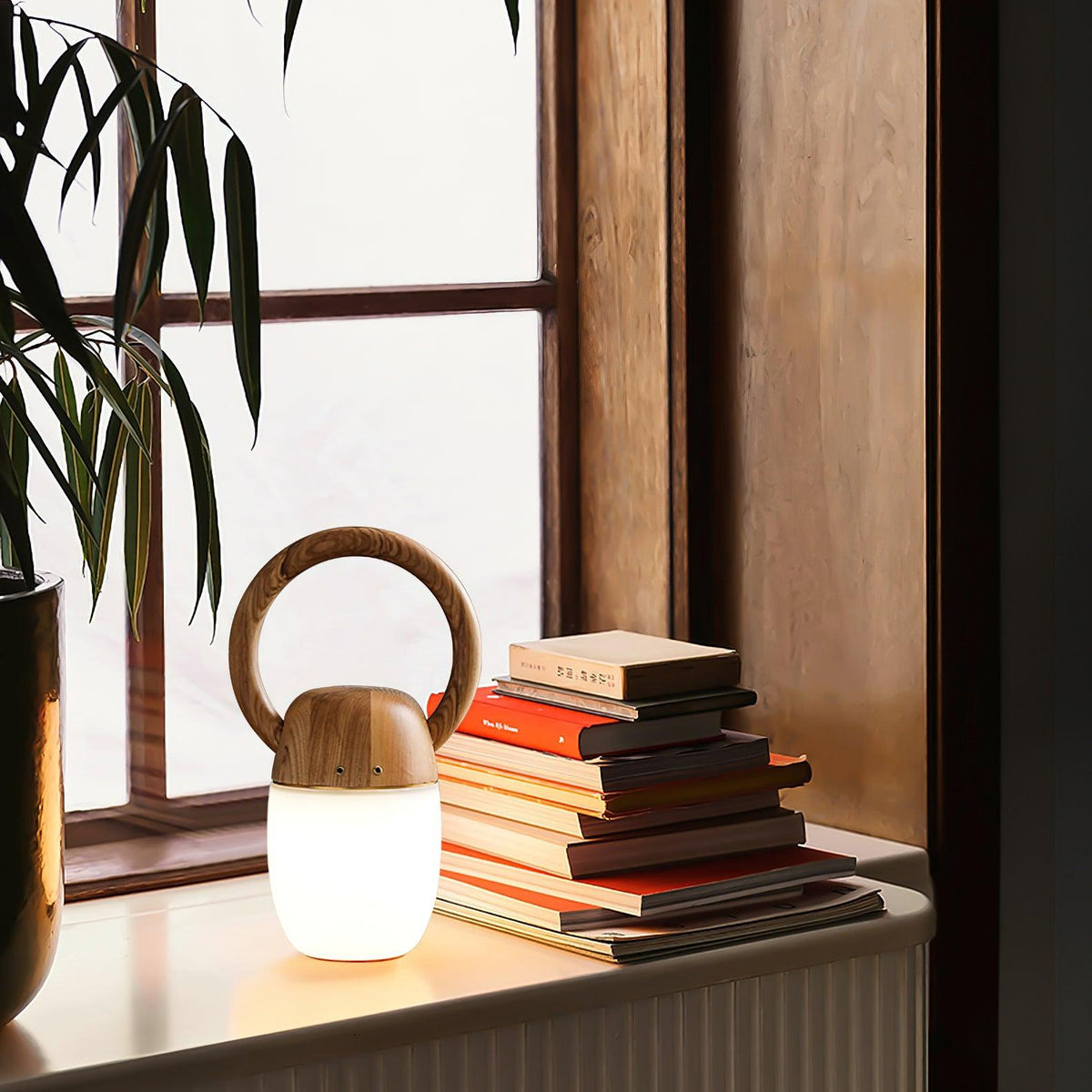 Sylelina Minimalistische tafellamp van hout