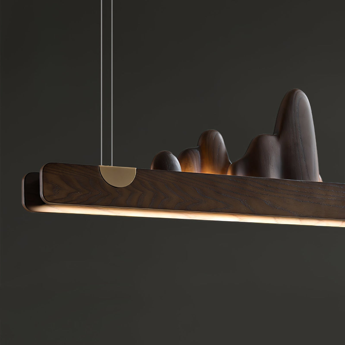 Elvaaine Moderne hanglamp van walnoothout