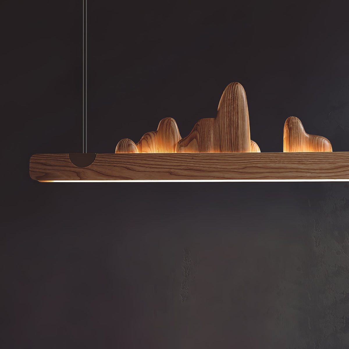Elvaaine Moderne hanglamp van walnoothout