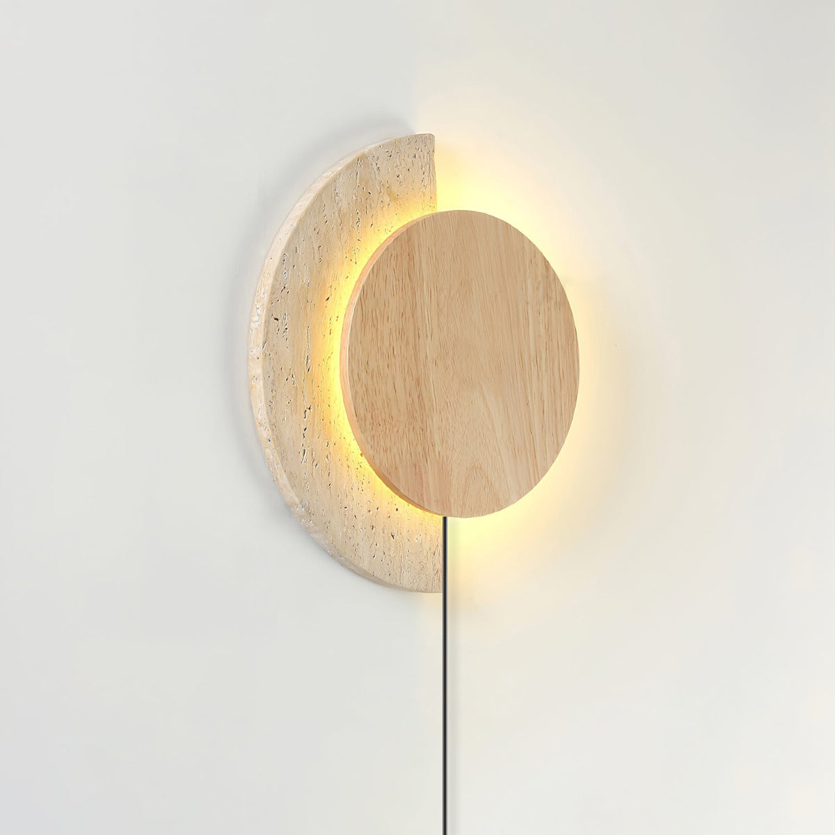 Crescent Halo wandlamp met stekker