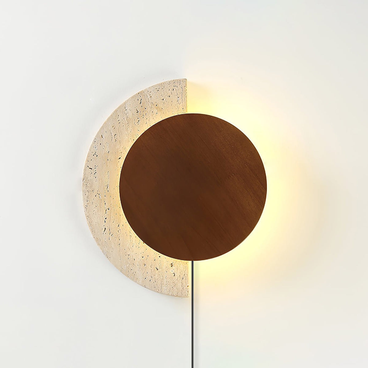 Crescent Halo wandlamp met stekker