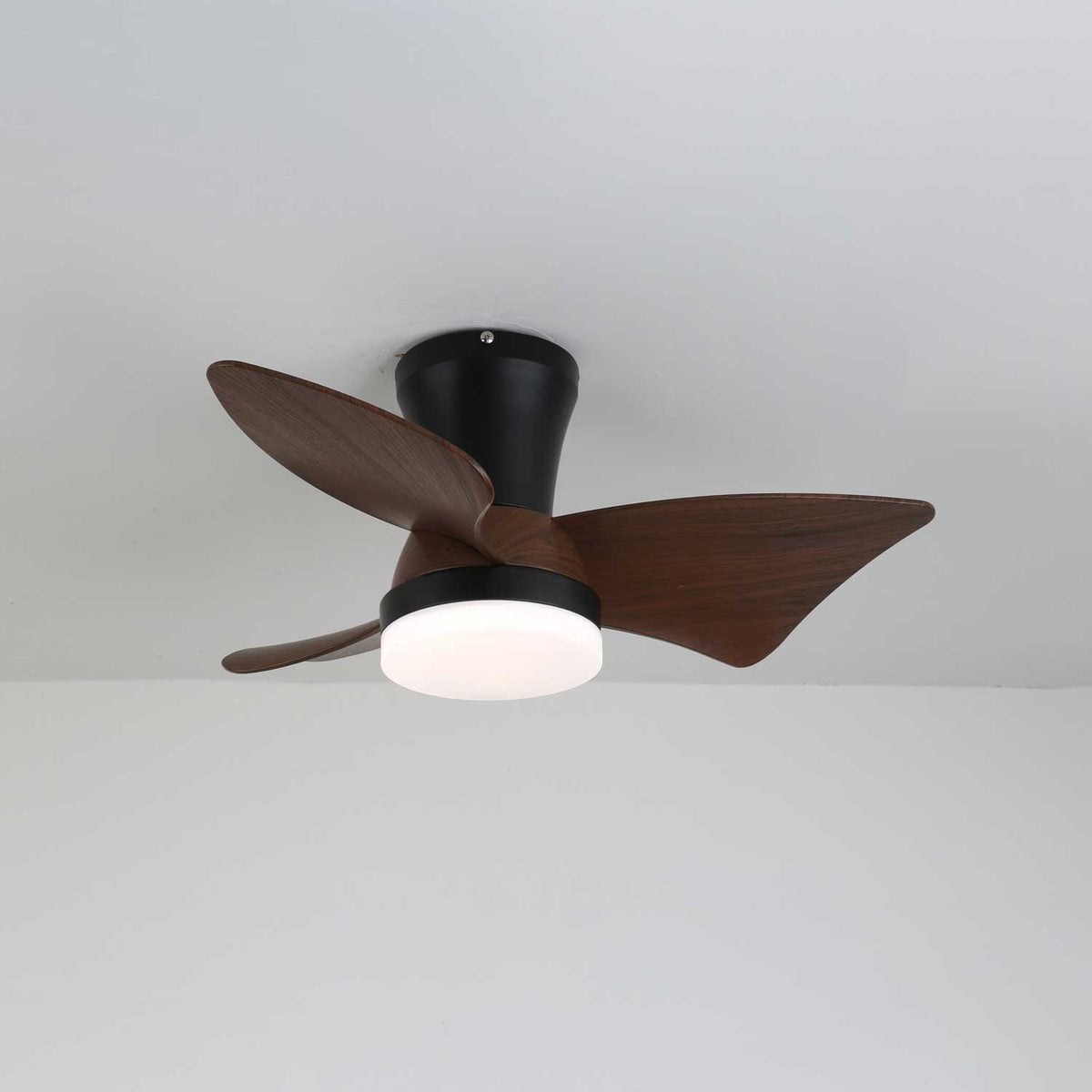 Aldivora Moderne plafondventilator met verlichting van walnoot