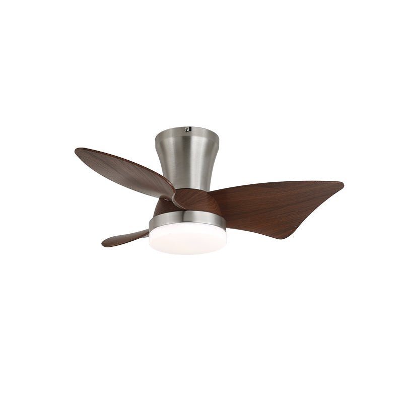 Luvora Minimalistische plafondventilator met verlichting van walnoothout