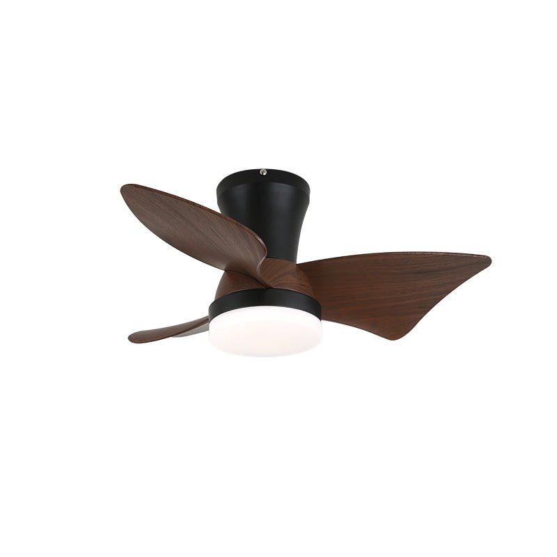 Luvora Minimalistische plafondventilator met verlichting van walnoothout