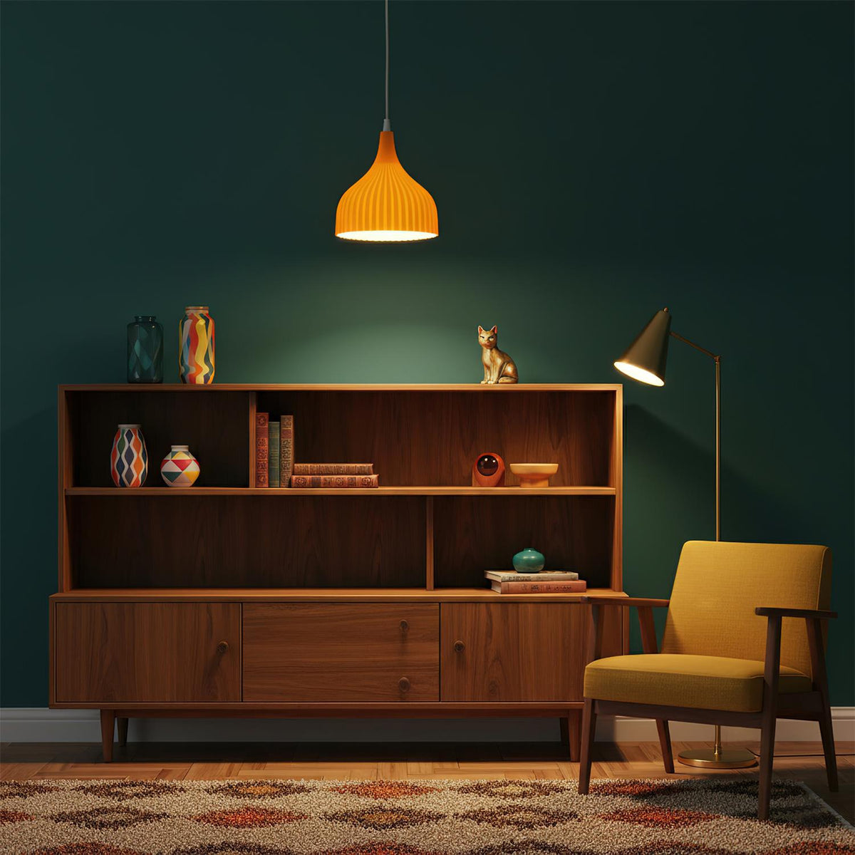 Ciraneria Flare hanglamp oranje