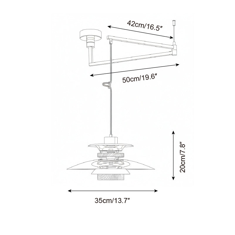 Calelette Swing Arm hanglamp
