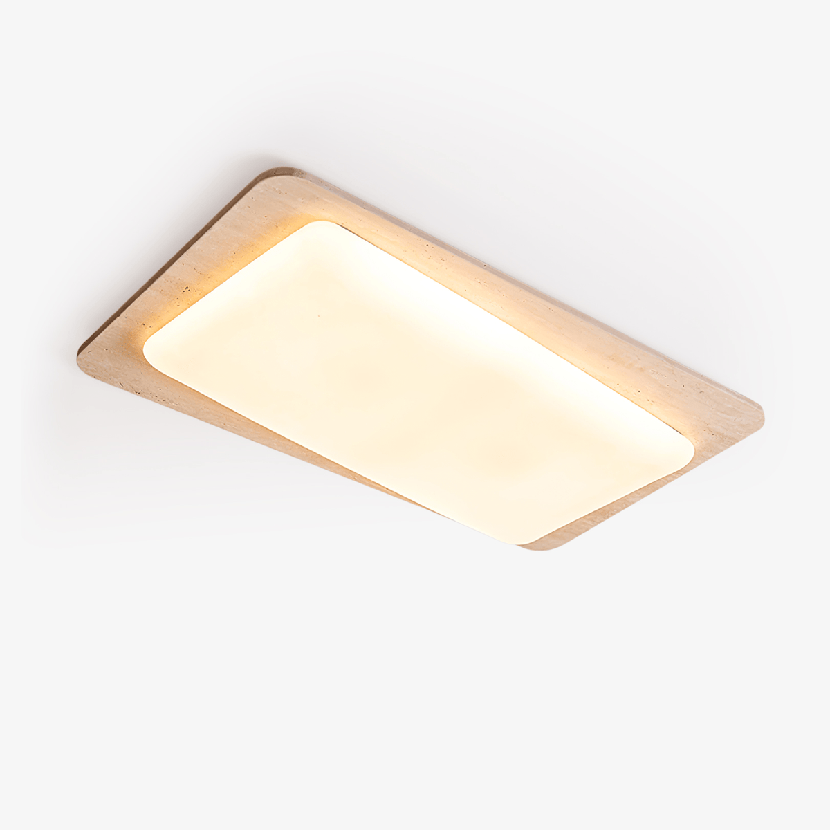 Seranina plafondlamp in geel travertin