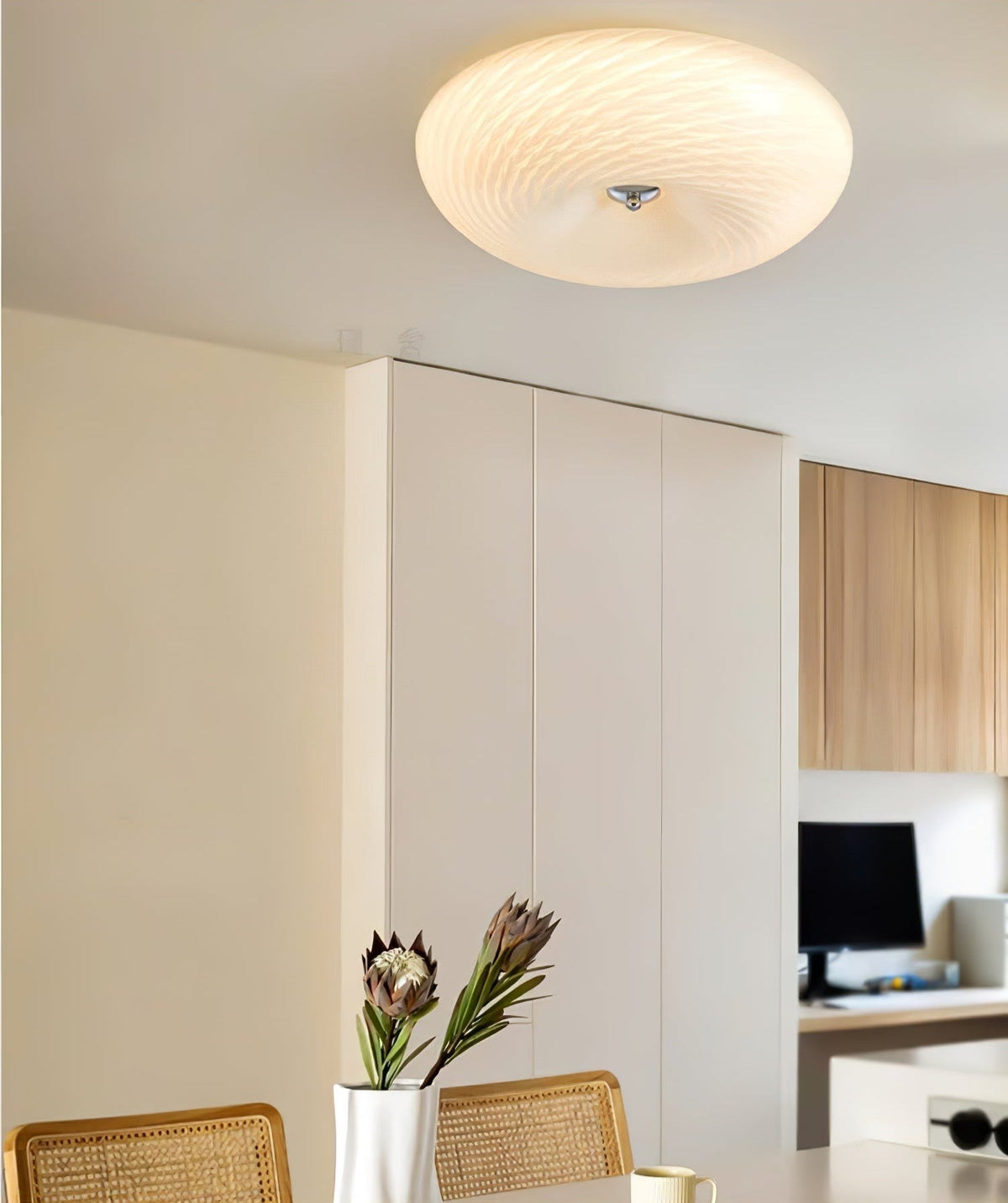 Comarion Moderne minimalistische kunstglas plafondlamp van glas