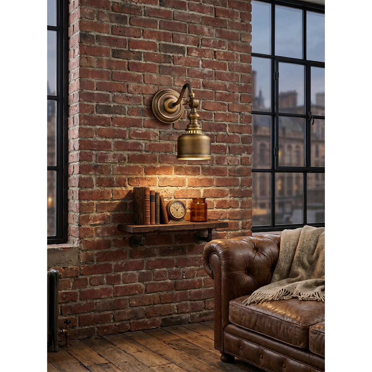 Orelelenne Gooseneck wandlamp