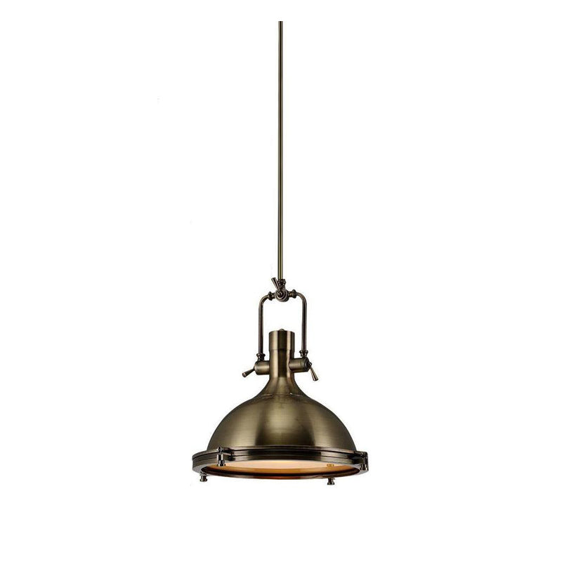 Silven hanglamp messing ribbelvormig koepel industriële stijl