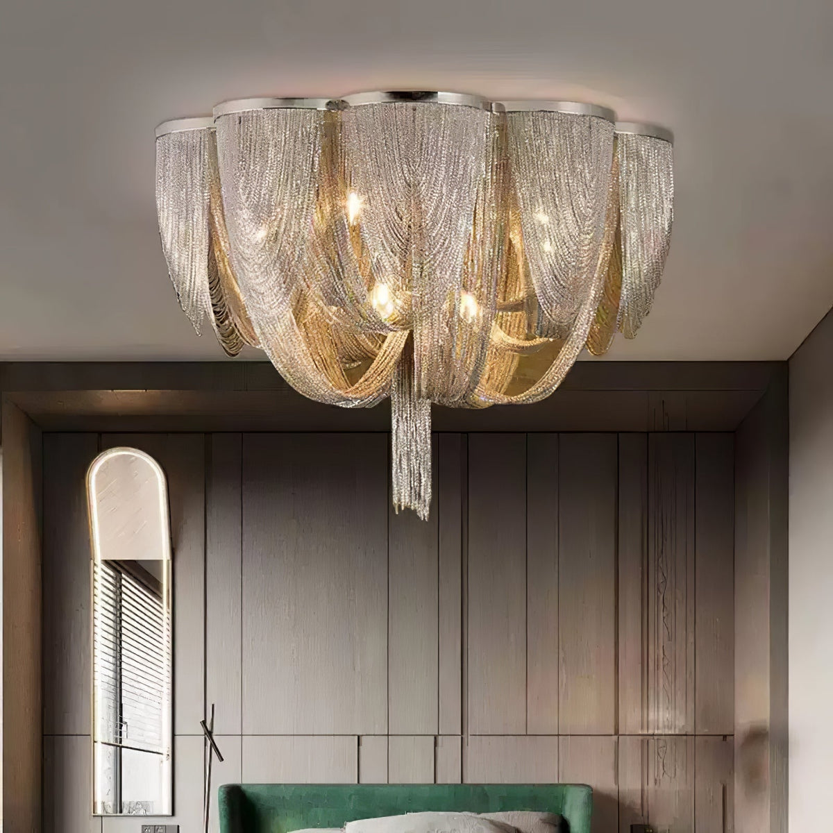 Selenelle plafondlamp met ketting en tassel
