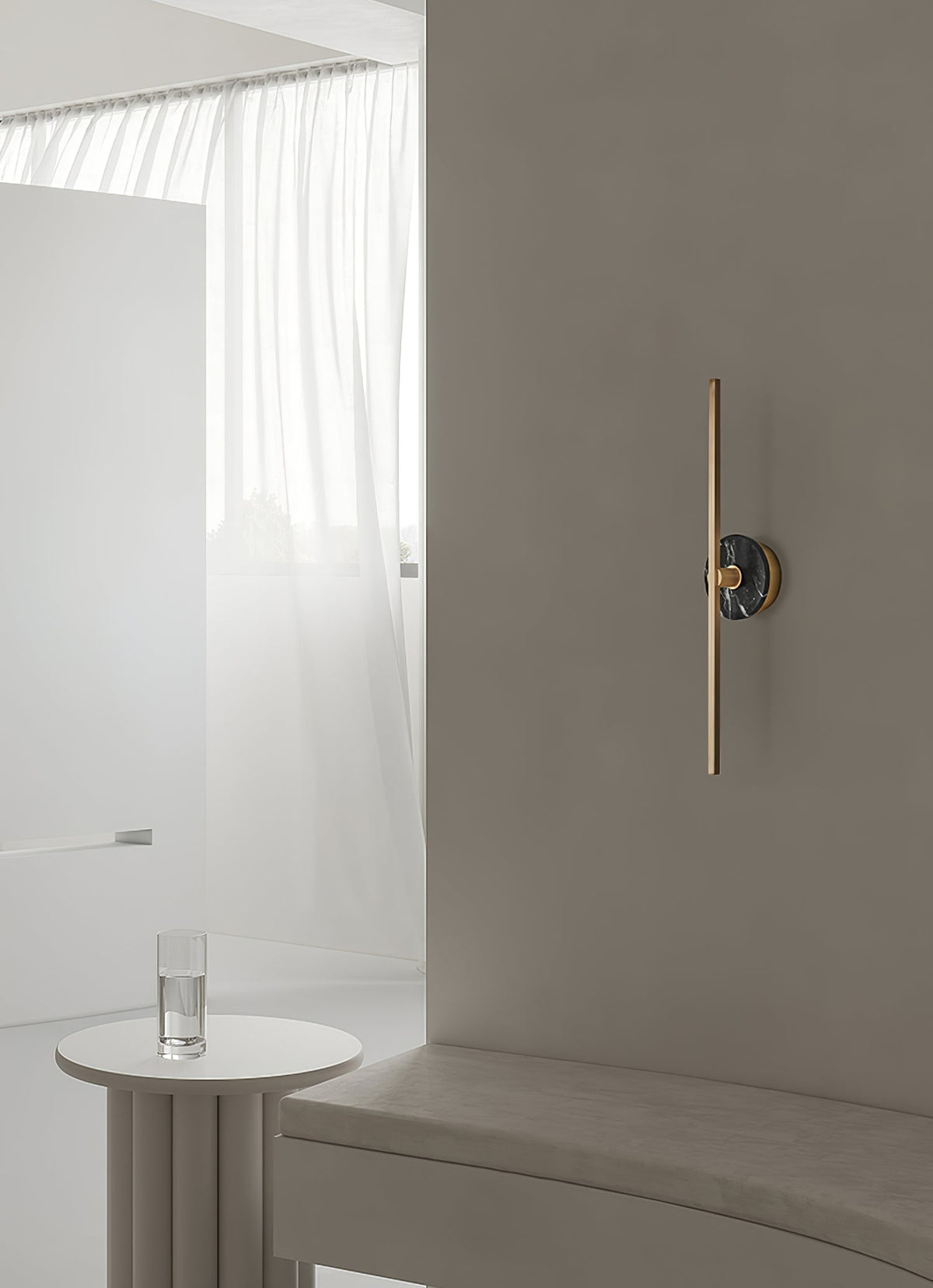 Albivine Lineaire wandlamp met Albast