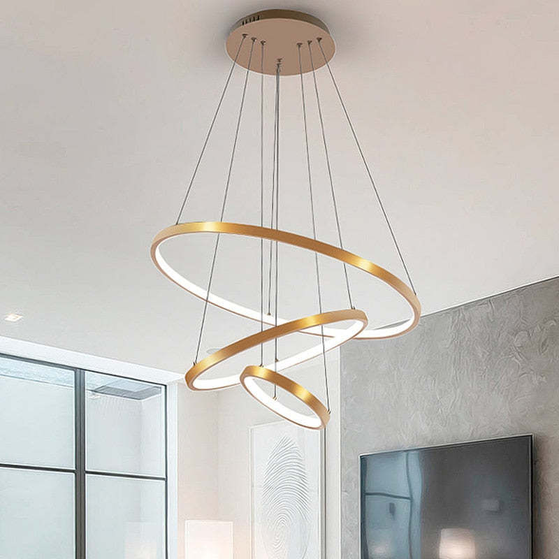 Alonza Design LED Hanglamp Gouden Wit Zwart Metaal Glas Eetkamer