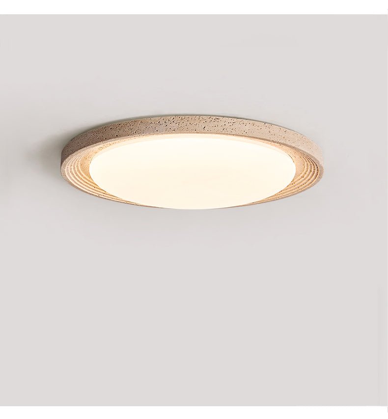 Orinir minimalistische plafondlamp van geel travertin