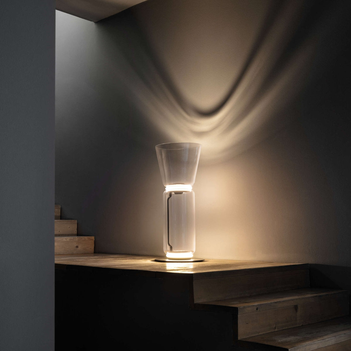Cyrilys vloerlamp bamboe glas