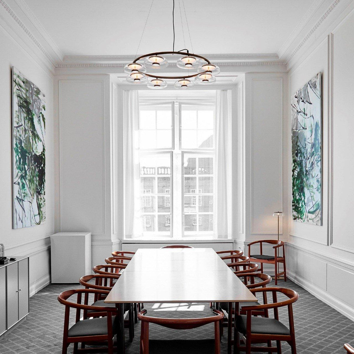 Aethera ronde glazen kroonluchter