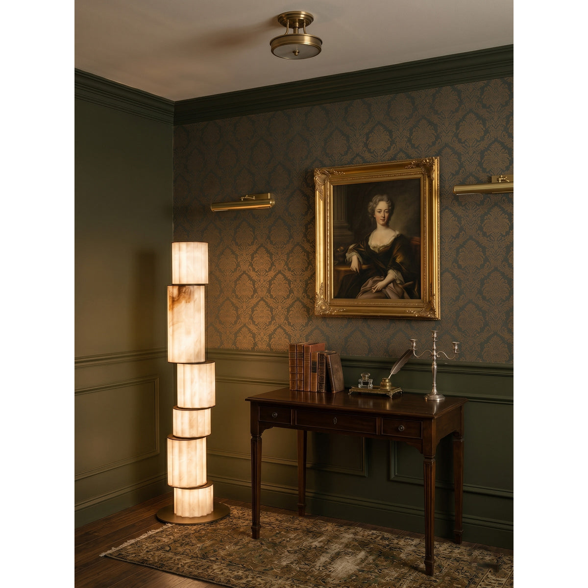 Durell albasten vloerlamp