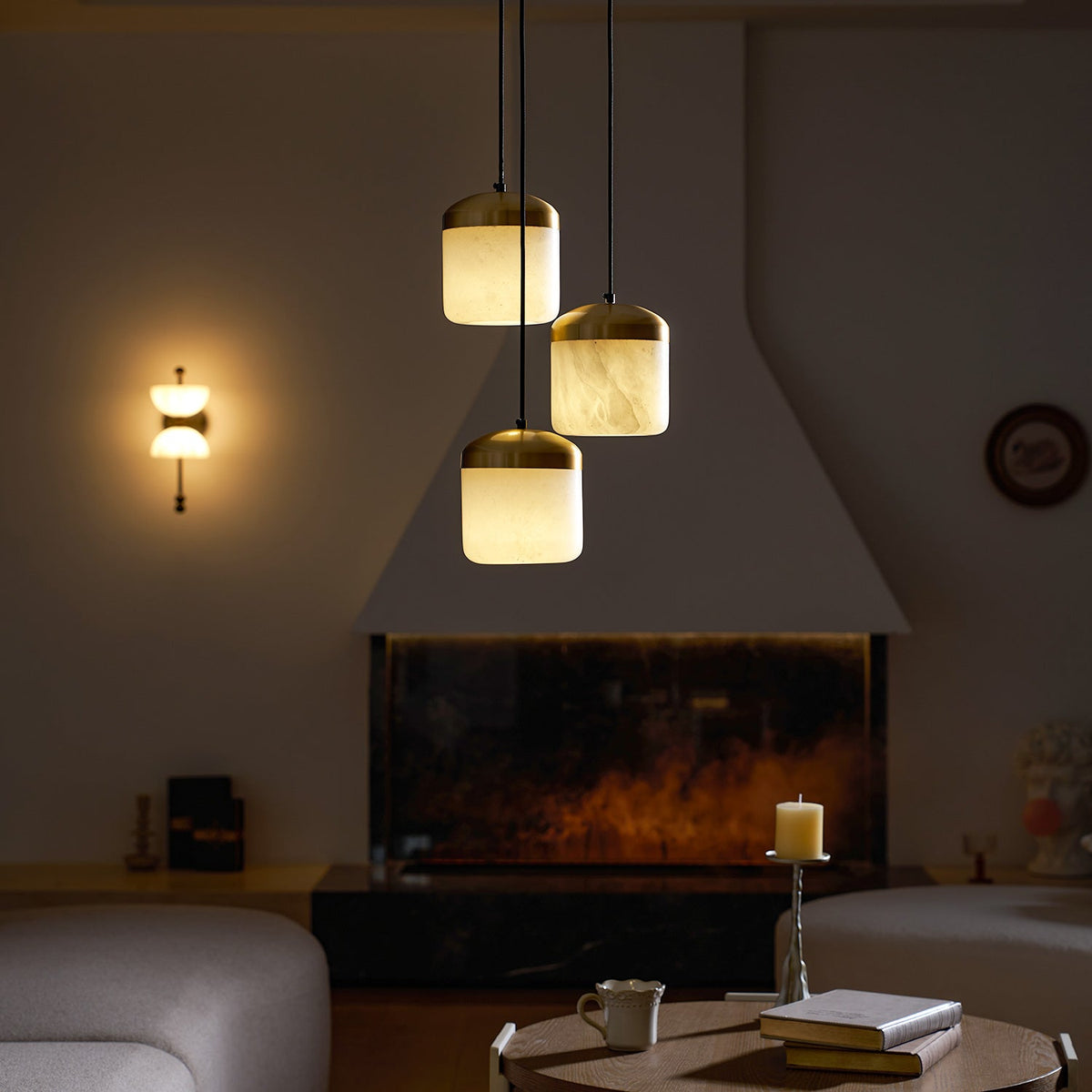 Arquesian hanglamp van albast in