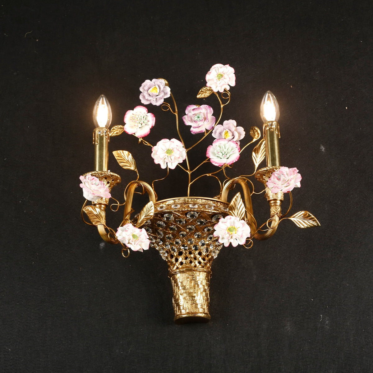Violette wandlamp