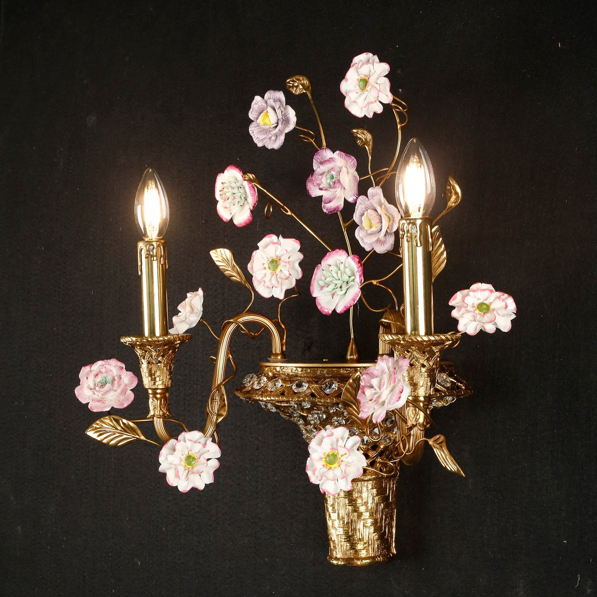 Violette wandlamp