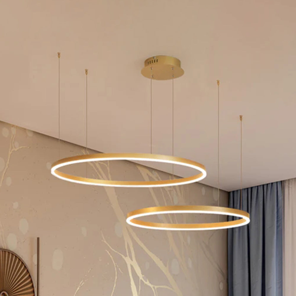 Alonza Moderne Grote Hanglampen Wit Metaal Slaapkamer Woonkamer Tir-Cirkel