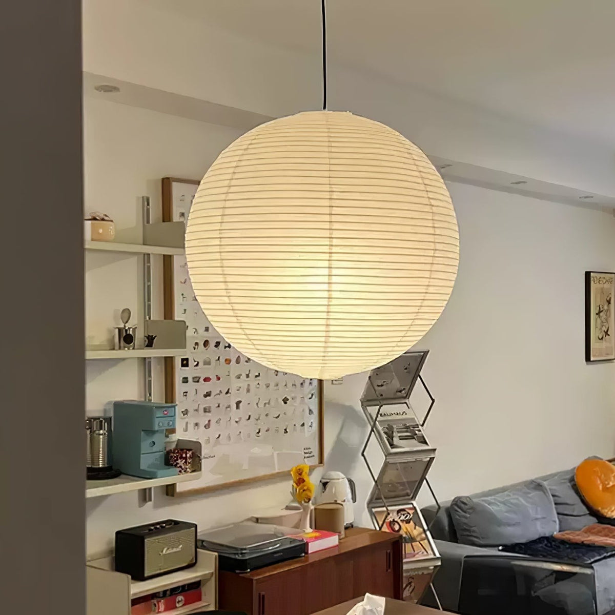 Noveno hanglamp met Washi-papier rond