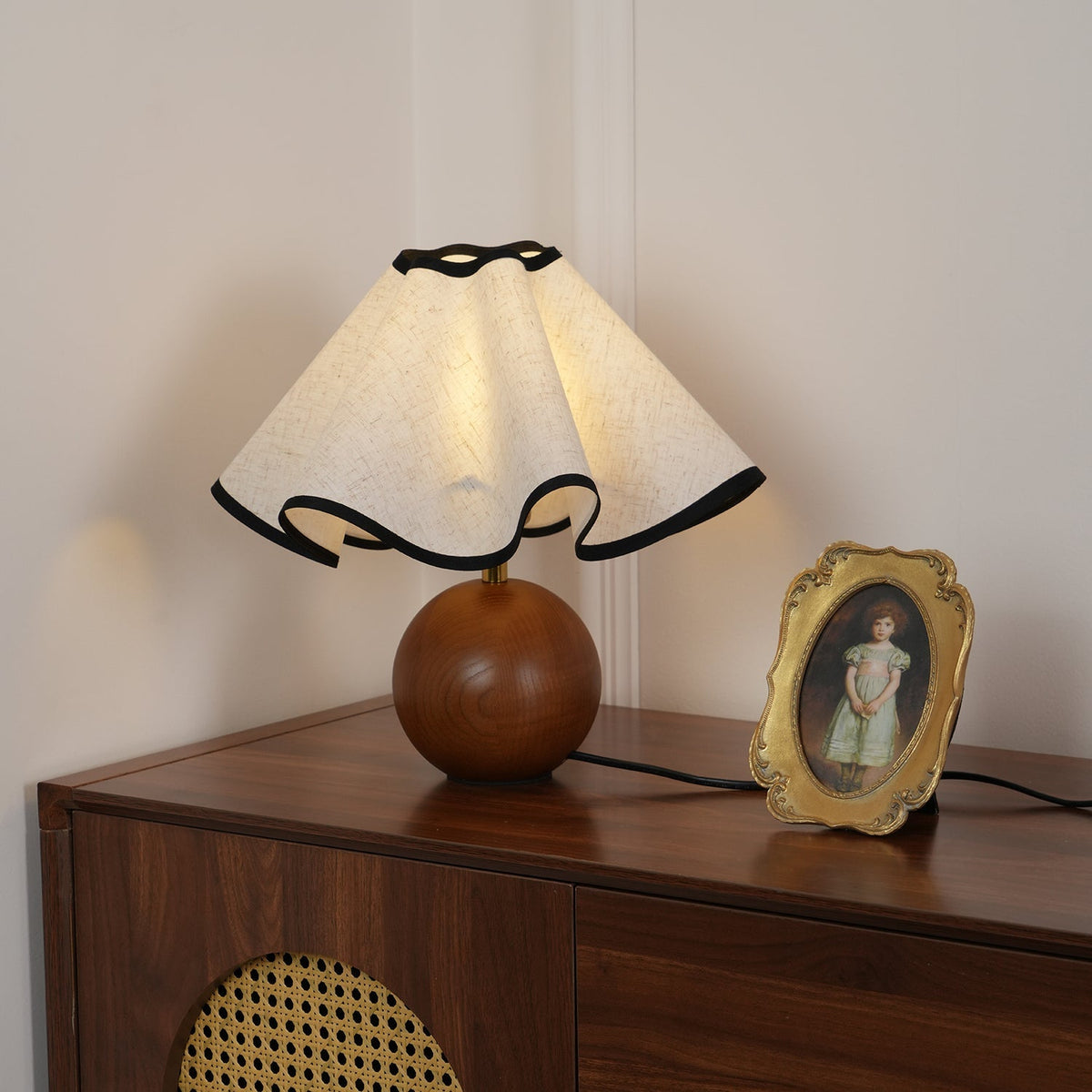 Kalion Houten Stoffen tafellamp