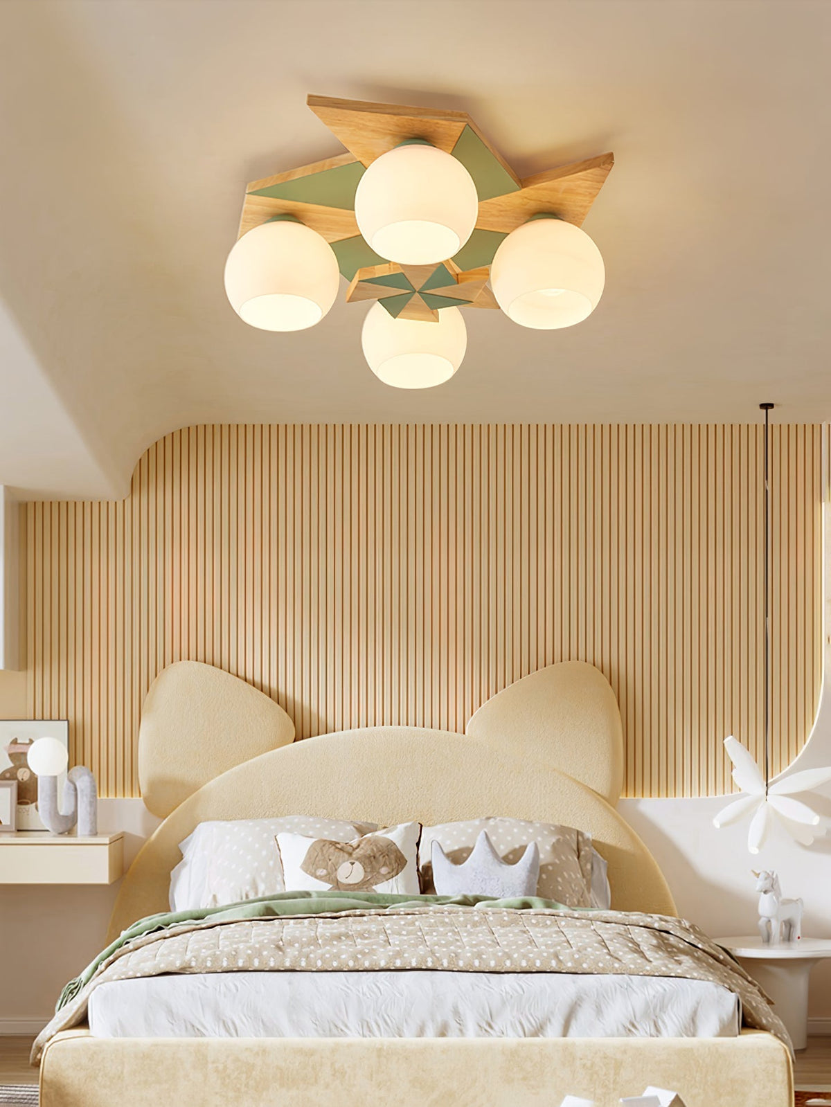 Ewooda plafondlamp met houten behuizing