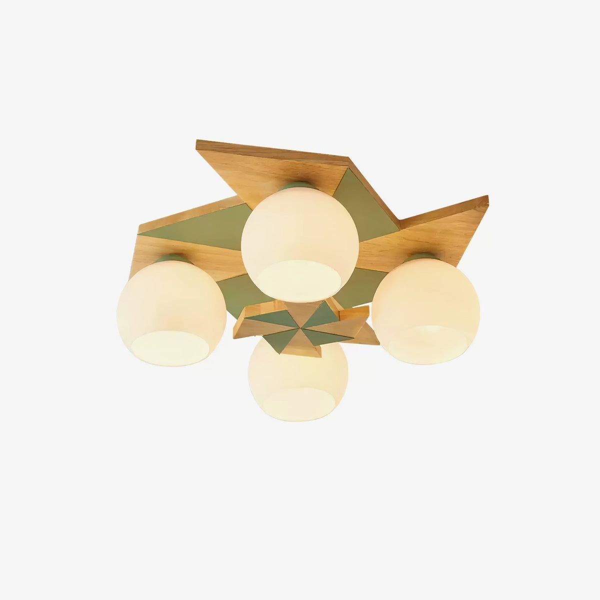 Ewooda plafondlamp met houten behuizing