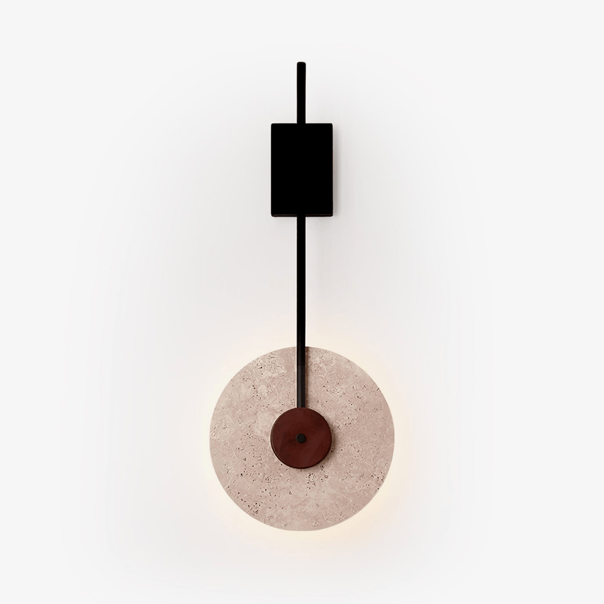 Elysia wandlamp in Geel travertin