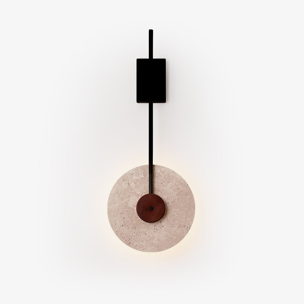 Elysia wandlamp in Geel travertin