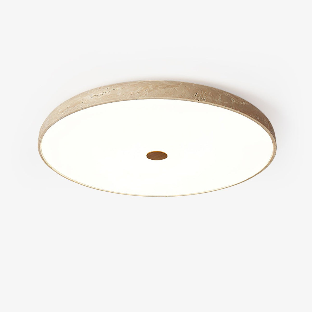 Orzoror minimalistische plafondlamp van geel travertin