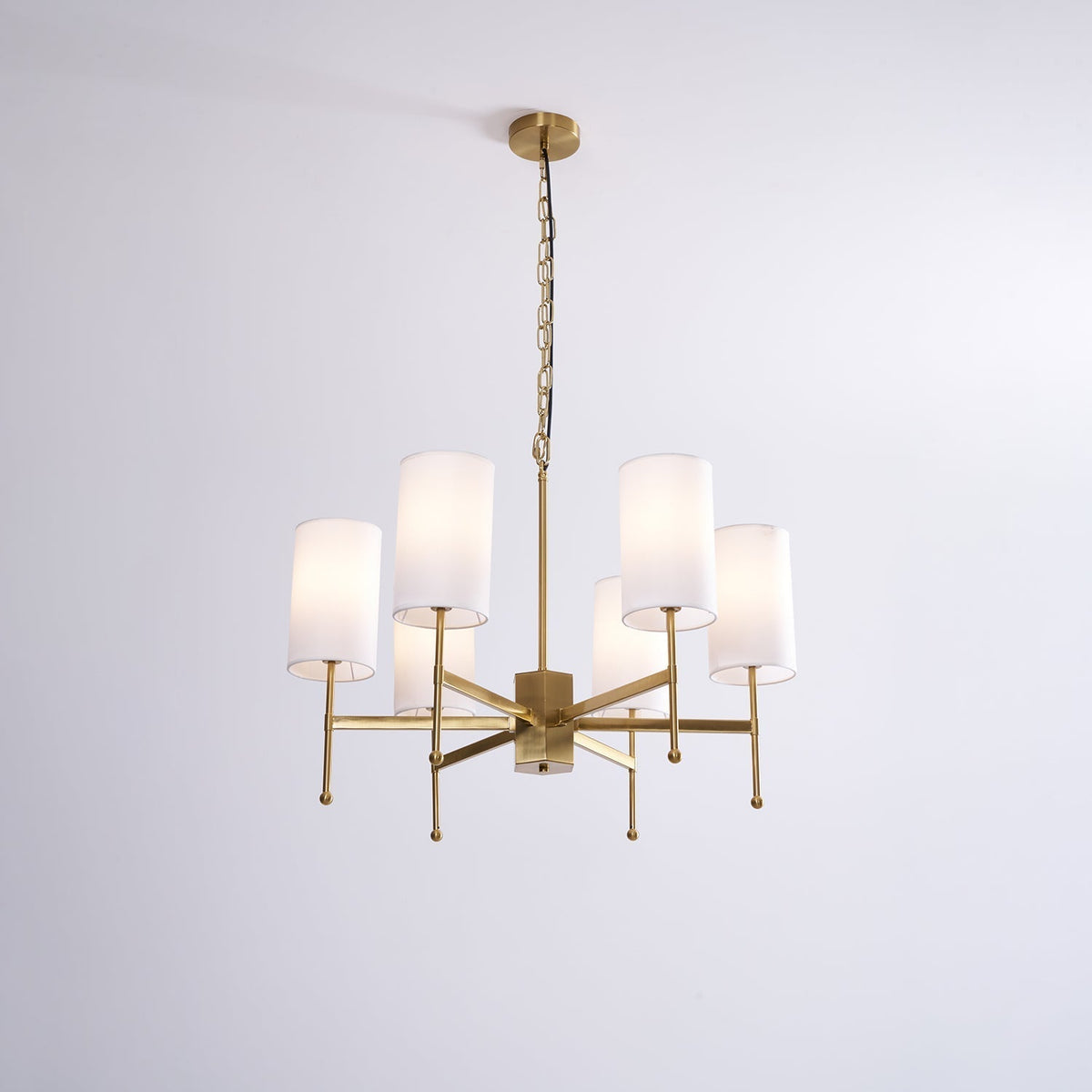 Ulcarisra Traditionele Vintage Kroonluchter van messing met Stoffen
