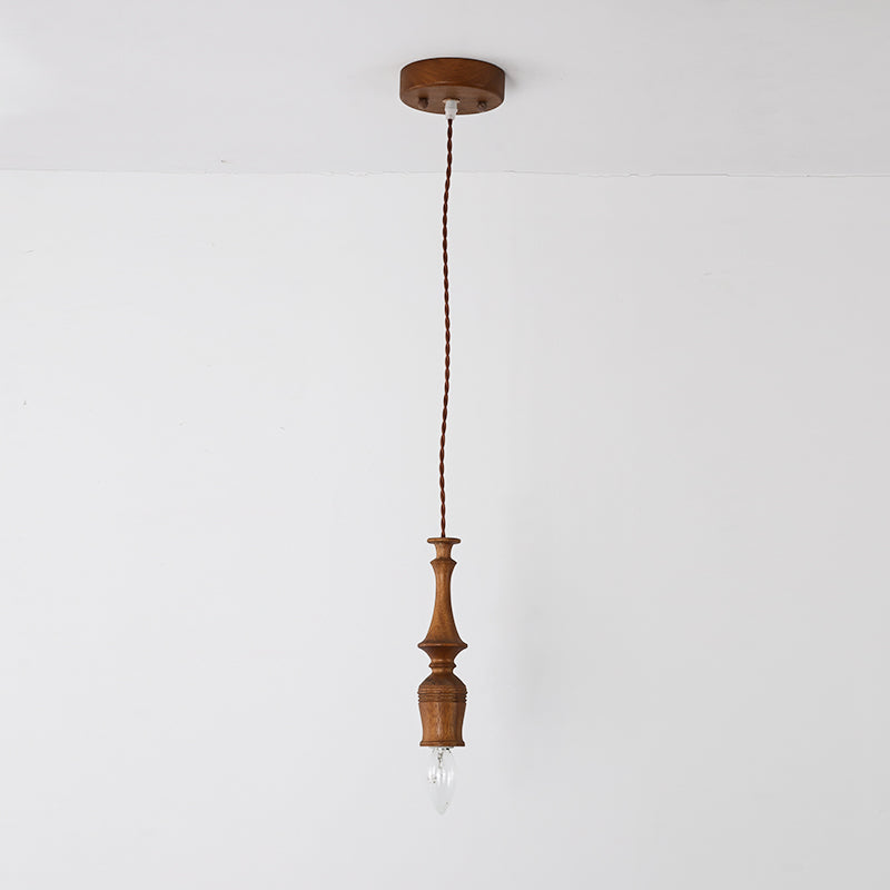 Teriinise hanglamp van walnoothout