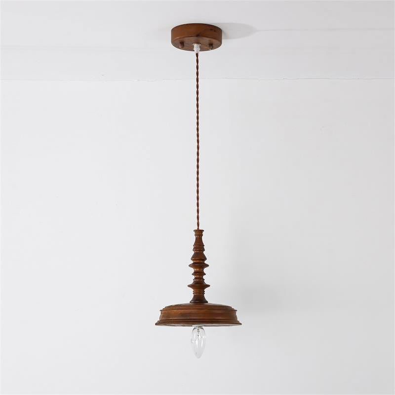 Teriinise hanglamp van walnoothout