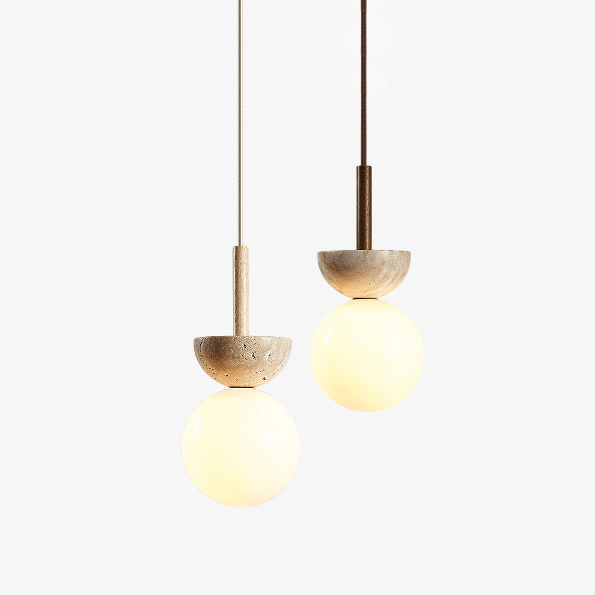 Calixen travertin Half Duo hanglamp