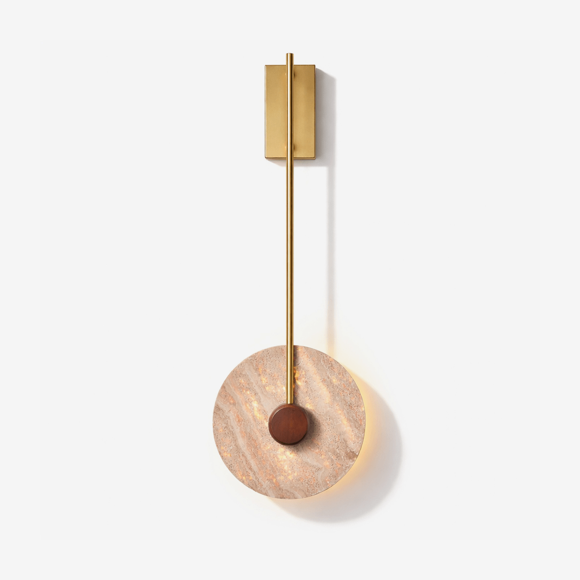 Solven wandlamp van travertin