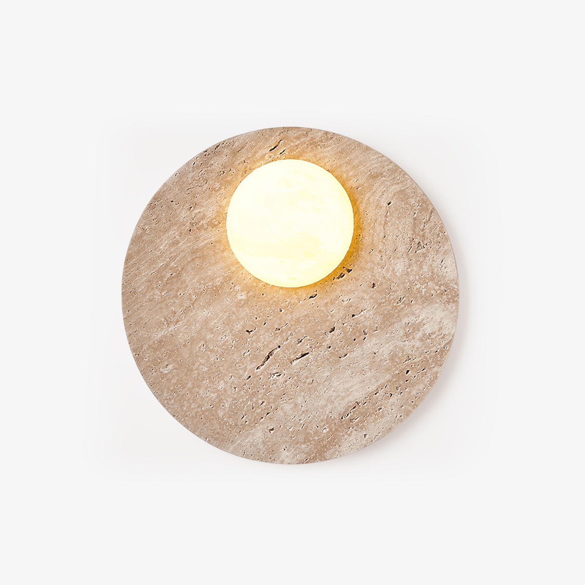 Vizoriel wandlamp met Geel travertin