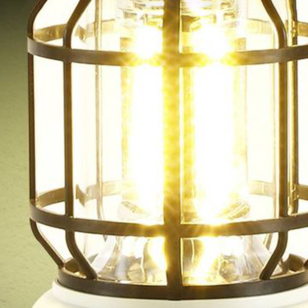 Gideon Industriele LED Buitenlamp Zwart/Wit  Hars/Acryl Tuin/Balkon