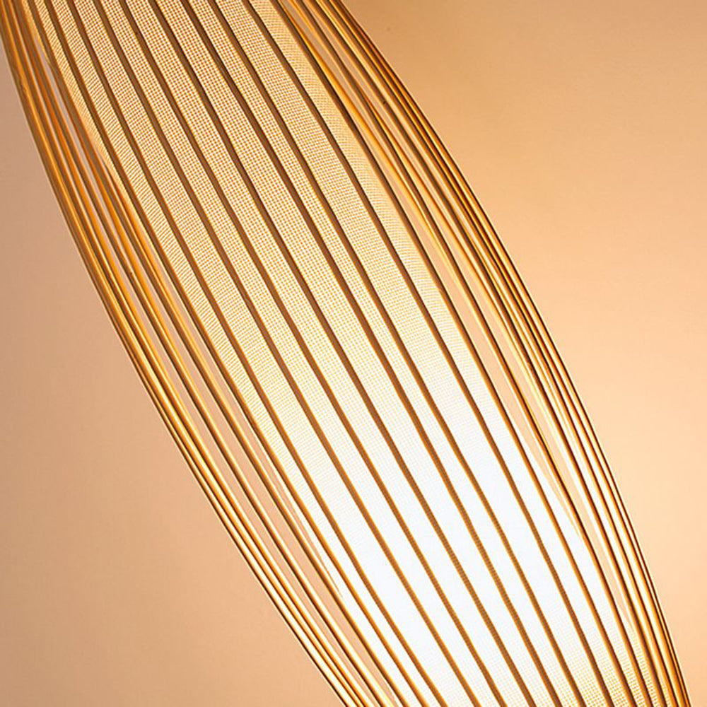 Muto Modern Design LED Wandlamp Bruin  Bamboe Metaal Slaapkamer