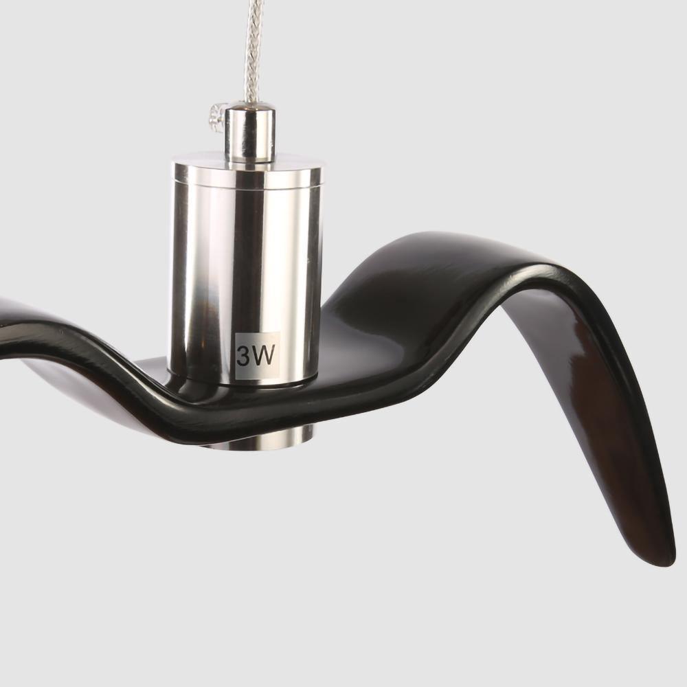 Ivoren hanglamp met vleugels voor woonkamer